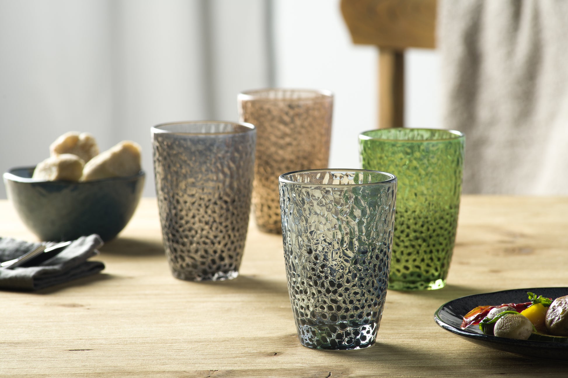 LEONARDO Trinkglas Matera – 4er Set, 340 ml, Ø 8,0 cm, H 12,0 cm, Glas, Sand, spülmaschinenfest