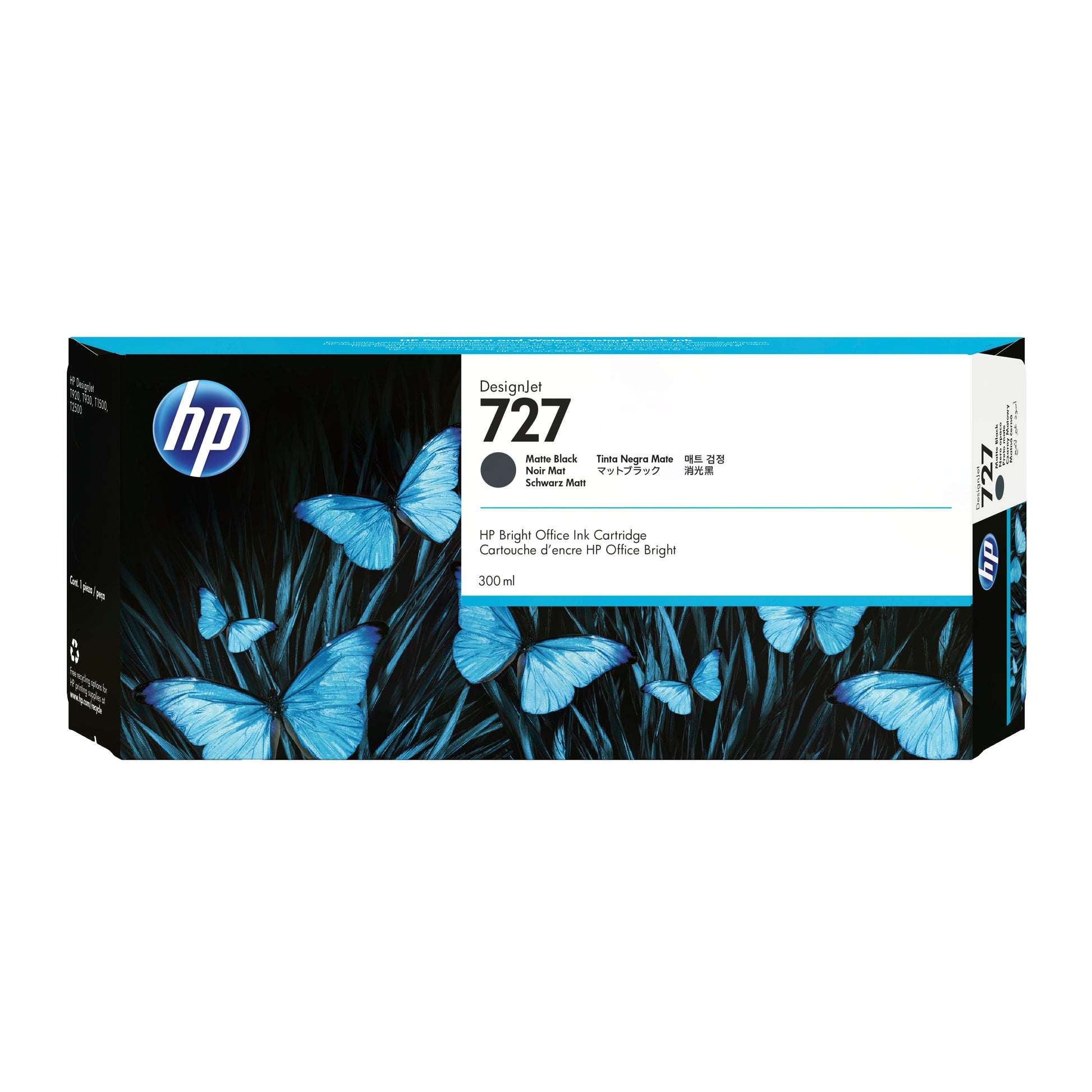 HP Tintenpatrone 727XL, Schwarz, 300 ml – für Inkjetdrucker/Multifunktionsgeräte