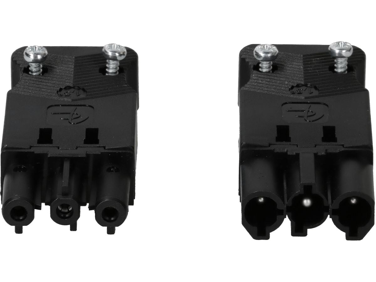 Max Hauri AG Max Hauri Adapterkabel, 3-polig AC 166 zu Schraubklemme, IP20 – schwarz