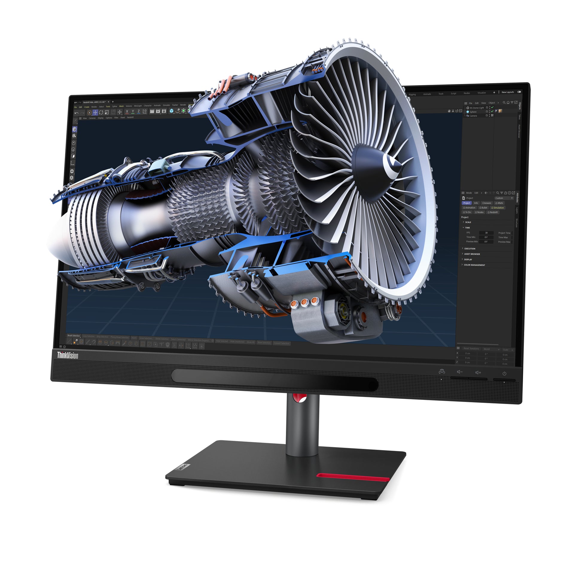 Lenovo ThinkVision – Monitor, 27" 4K UHD (3840 × 2160), IPS, USB-C, HDMI, DisplayPort