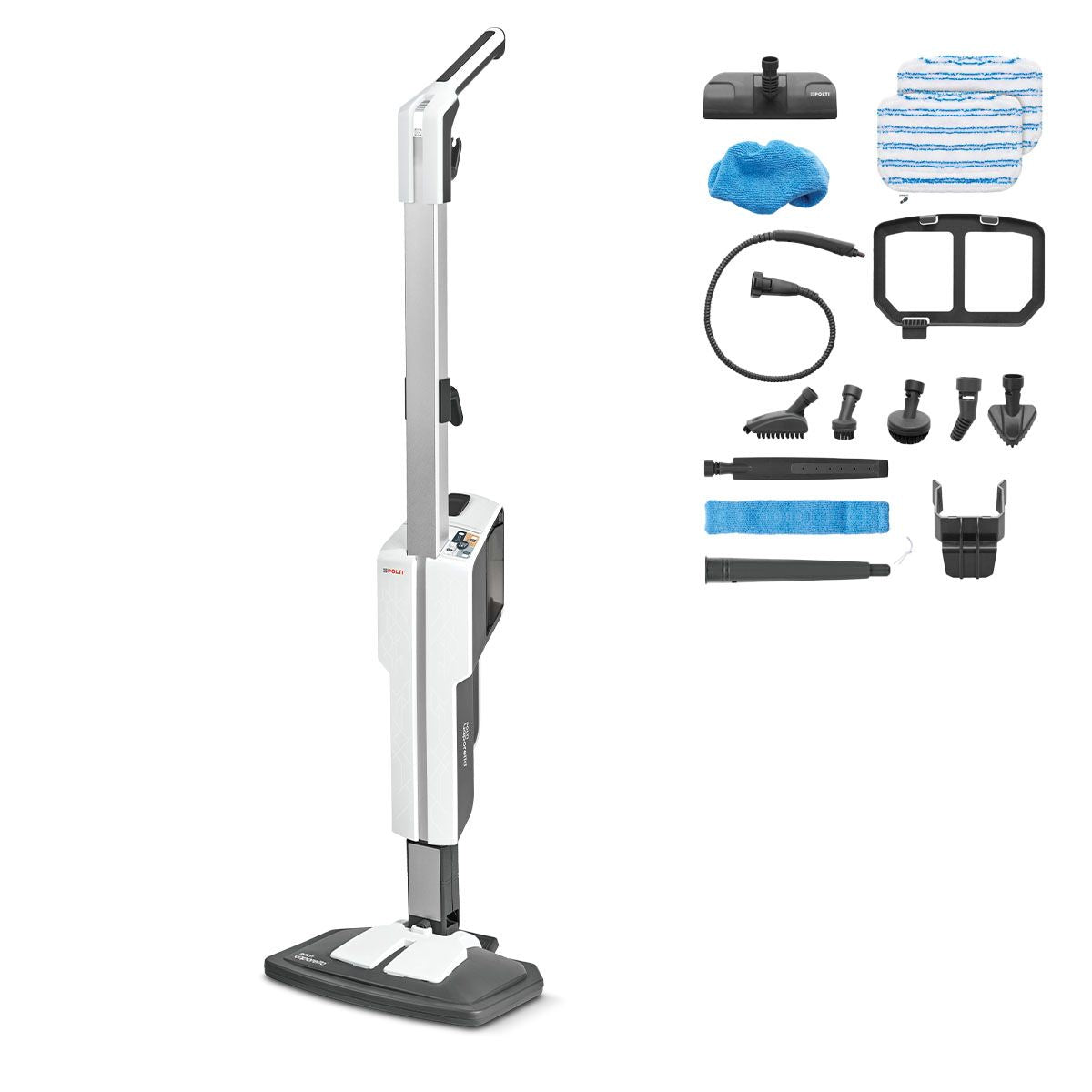 Polti Vaporetto SV610 Style – Dampfbesen – 1500W, 0,5l, Aufheizzeit 20s, Grau