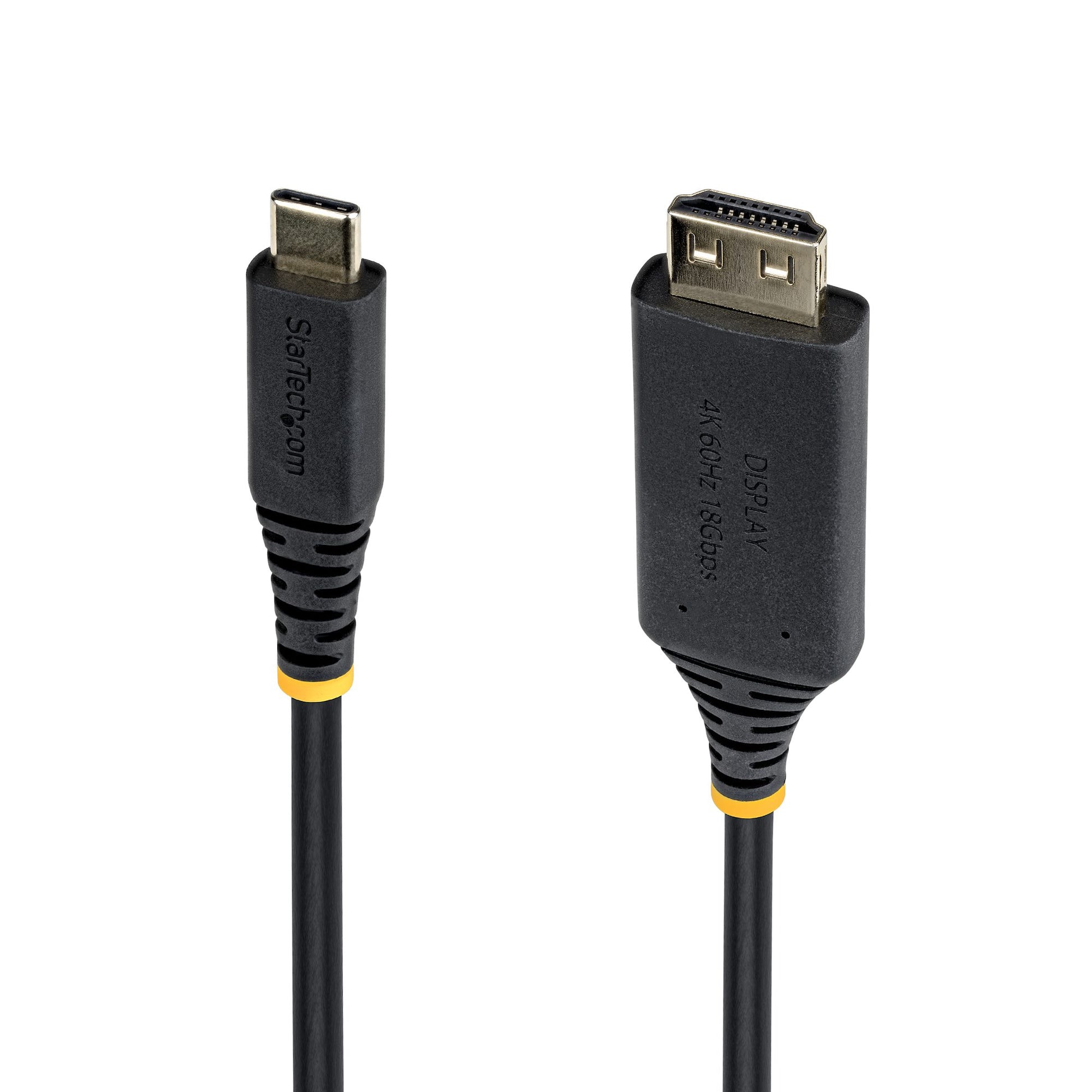StarTech.com 2M-USBC-HDMI-4K60-G Kabel USB-C zu HDMI – 4K (3840 × 2160) @ 60 Hz, HDMI 2.0, HDR, 2 m, Schwarz