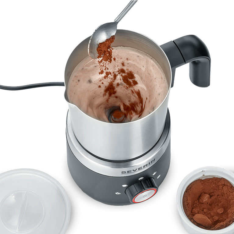 Severin Milchaufschäumer SM3588 – 300 ml, 550 W, spülmaschinenfest – schwarz/silber