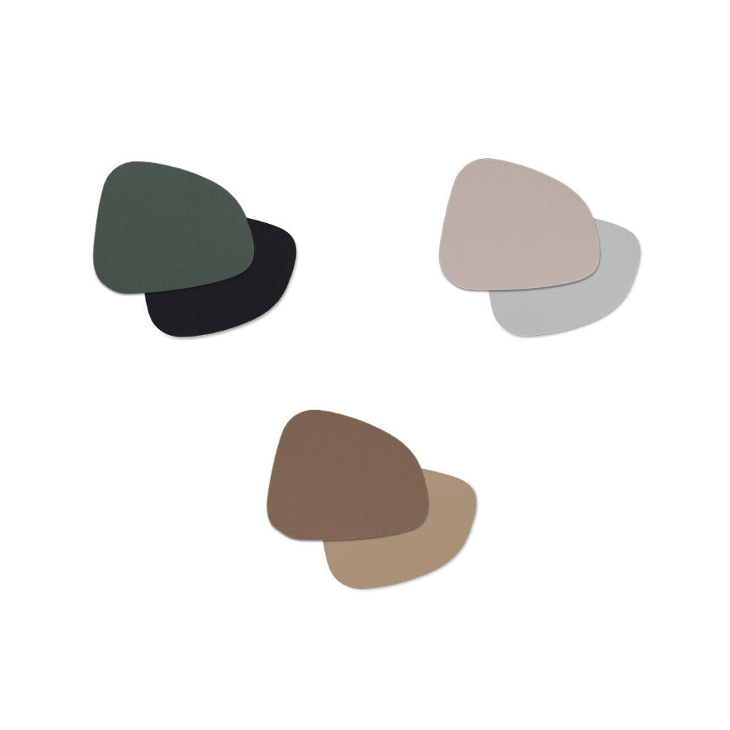 Zeller Present Glasuntersetzer – 4er Set, 10 × 12 cm, Kunststoff (PVC), Beige