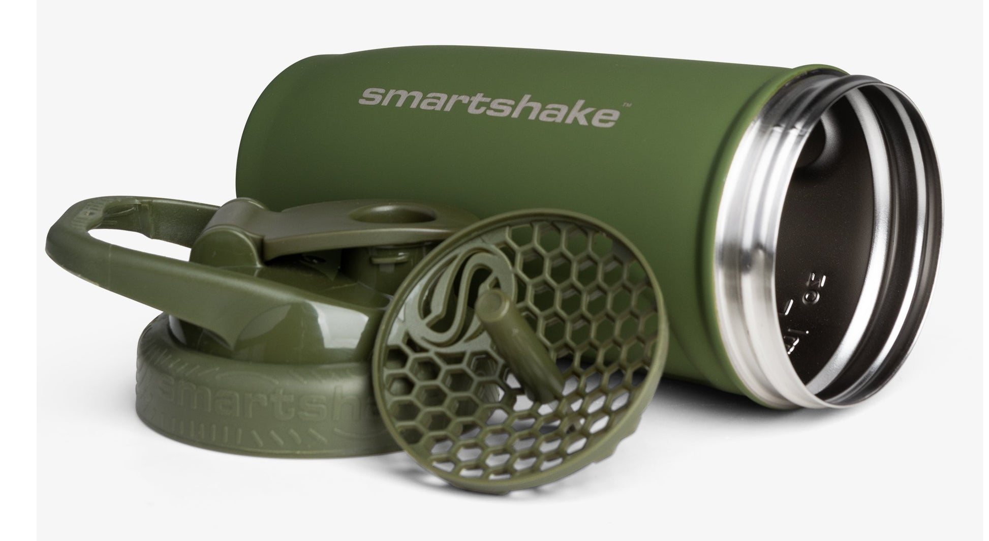 Smartshake Reforce Trinkflasche 900 ml – Edelstahl, Sportdeckel, Grün
