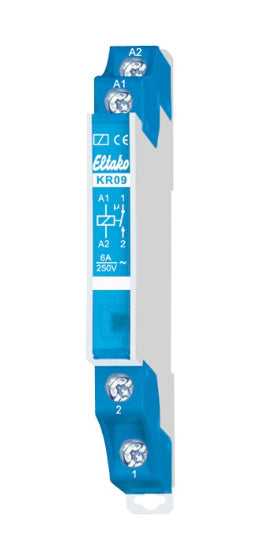 Eltako Relais mit Sockel – 24 V, 16 A, DIN-Schienen-Montage – Blau – 22100706