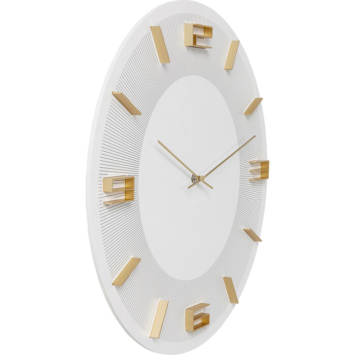 KARE Design Kare Wanduhr Leonardo – Ø 49 cm, weiss, Metall