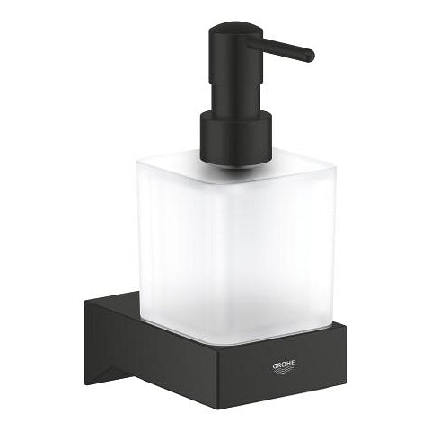 GROHE Seifenhalter Selection Cube – Metall, Wandmontiert, zum Schrauben, 10,8×4 cm, Schwarz