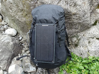 NORDRIDE Pulse Solar-Panel – 7 W, USB-A 5 V/1,2 A, Monokristallin, IP65, 152×32×290 mm, Schwarz