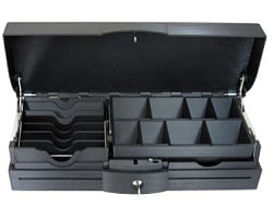 apg Solutions EPK-DG460-C1 – Kassenschublade, 5 Scheine/8 Münzen, 460 × 100 × 160 mm, Schwarz