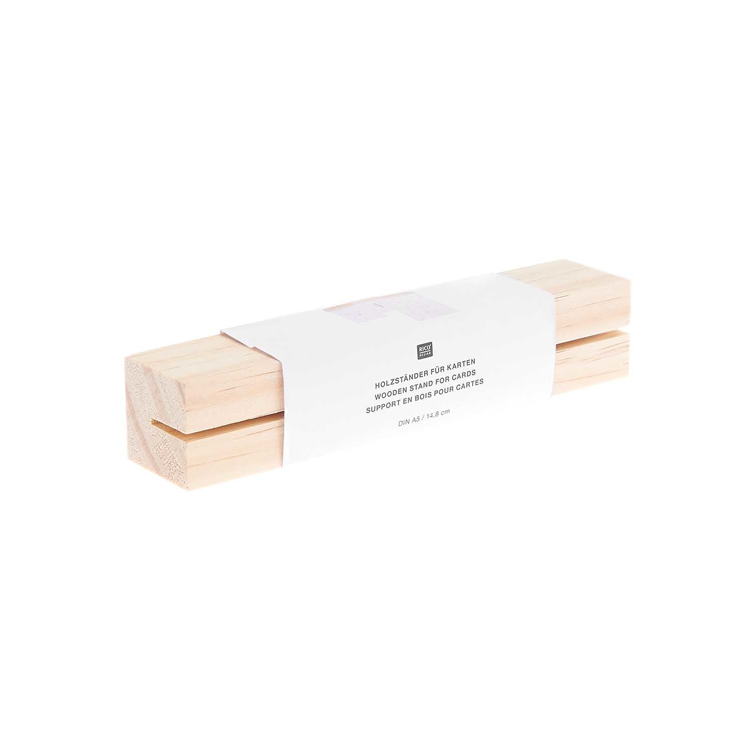 Rico Design Tischprospekthalter A5 – Holz, beige – 700300