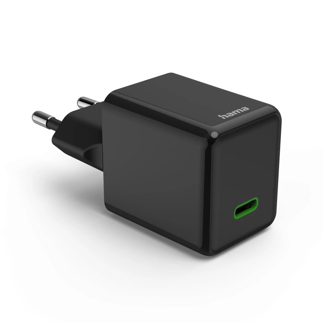 Hama 00201987 USB-Wandladegerät 45 W – USB-C×1 – PD 3.0, QC 3.0, GaN – EU-Stecker (Typ C), Schwarz