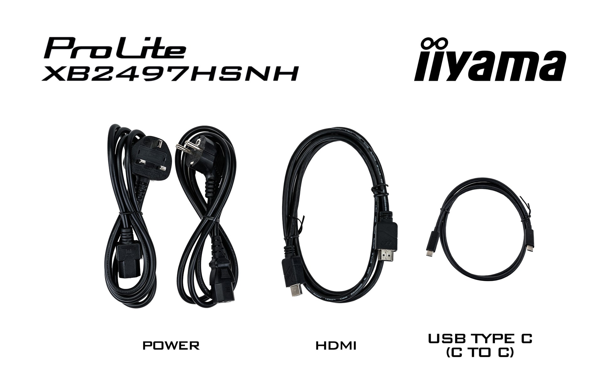 iiyama ProLite XB2497HSNH-B1 – 23,8", 1920 × 1080 (Full HD), IPS, 100 Hz, USB-C 65 W, Webcam, LAN