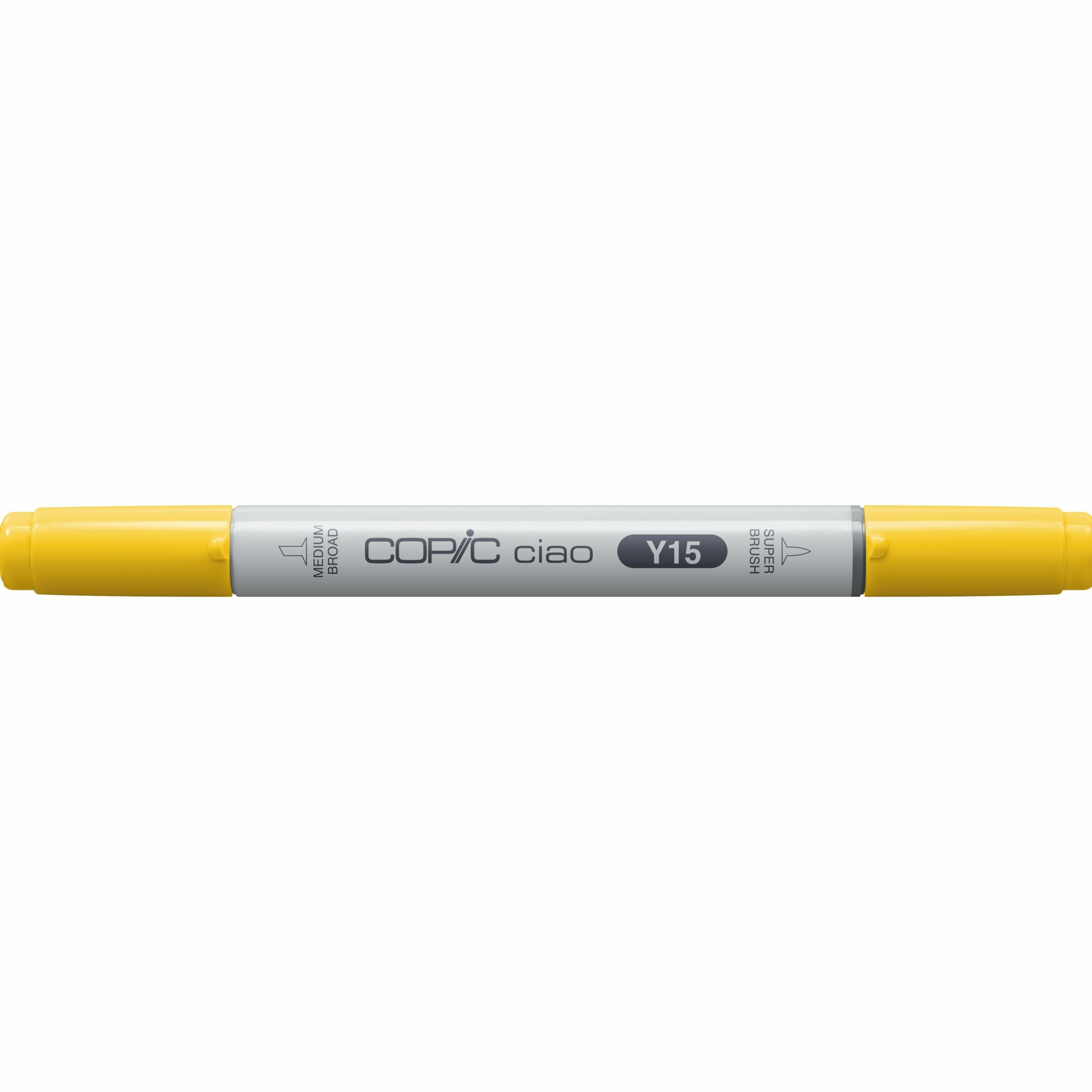 Copic Ciao Pinselstift, Doppelspitze – Meissel-/Pinselspitze, alkoholbasiert, Kadmiumgelb