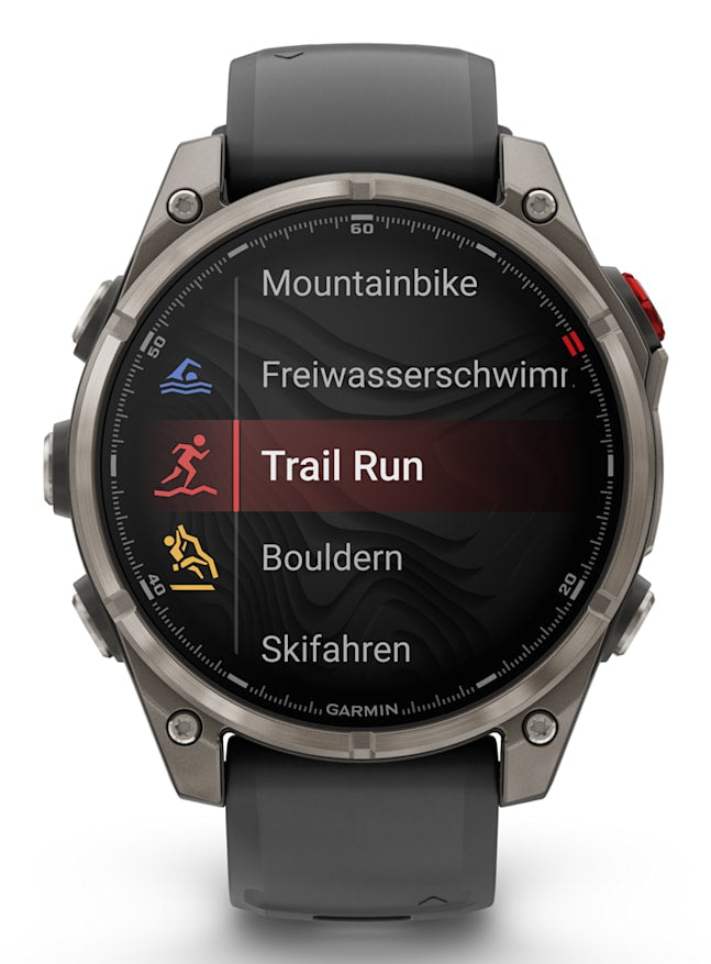 Garmin fenix 8 Pro LTE – GPS-Smartwatch – 47 mm, 1,4", LTE, AMOLED, Saphirglas, 100 m, Graphit, Sportarmband