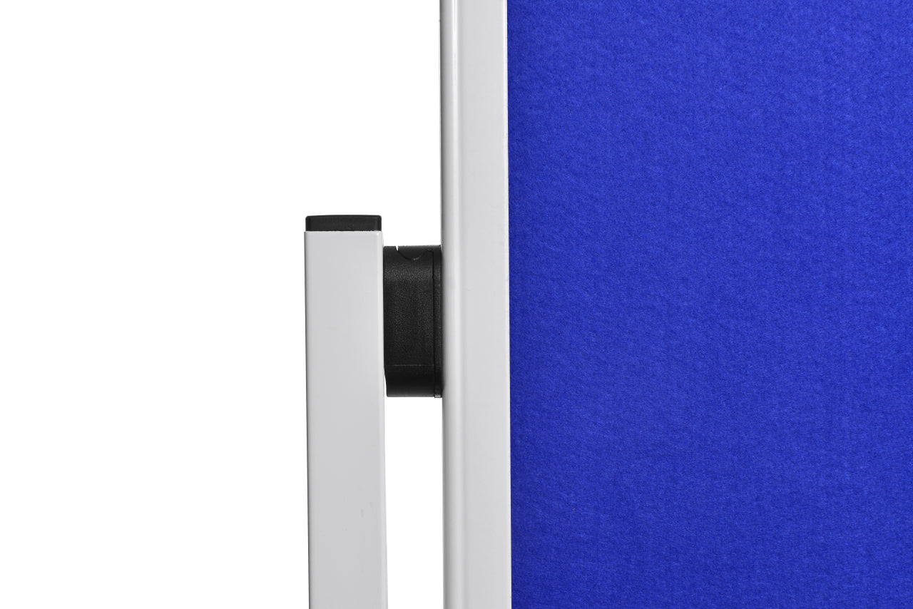 Legamaster Moderationswand Economy – Filz, mit Rollen, doppelseitig – 120 × 150 cm – Blau, Alurahmen