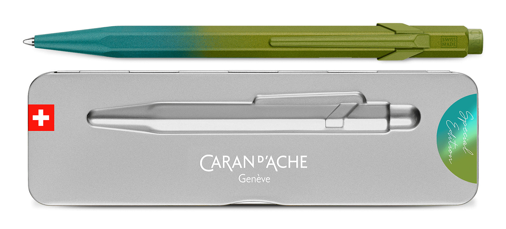 Caran d-Ache Caran d'Ache 849 Claim your Style Kugelschreiber – Schwarz, Medium, Aluminium, Grün, nachfüllbar
