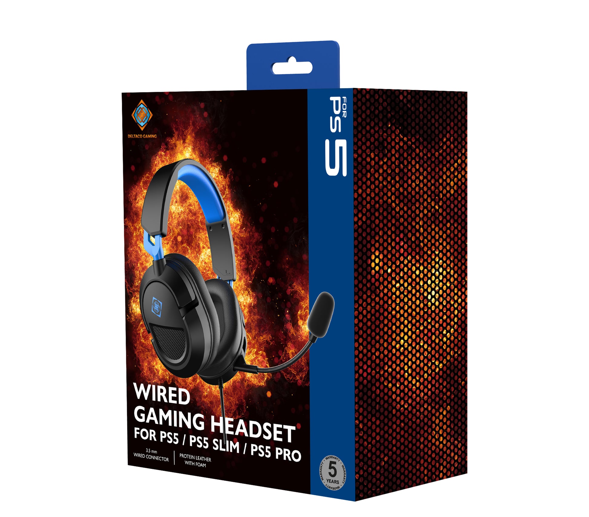 Deltaco Gaming GAM-204 Gaming-Headset – Over-Ear, Stereo, Kabelgebunden, 3,5 mm Klinke, für PS5/PS4, Xbox, Switch