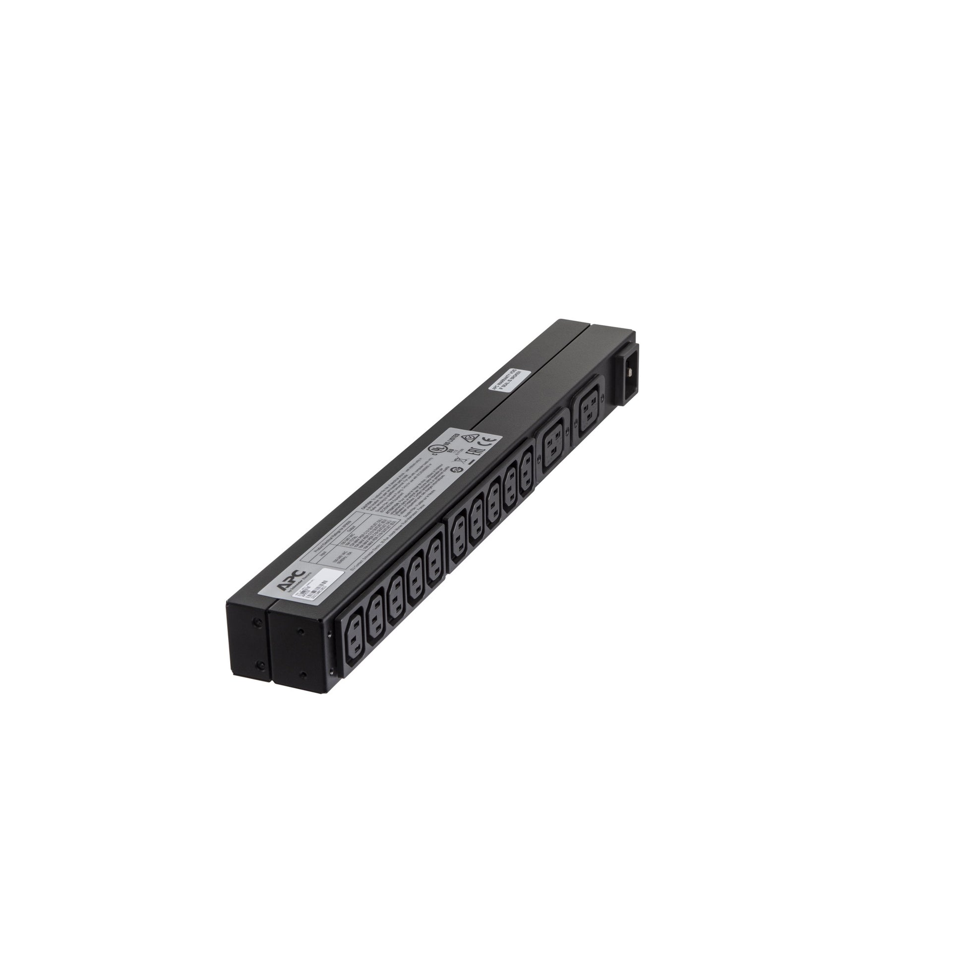 APC PDU 3680 W Einphasig – 1U Rack – C13×10, C19×2 – Eingang IEC C20 – schwarz