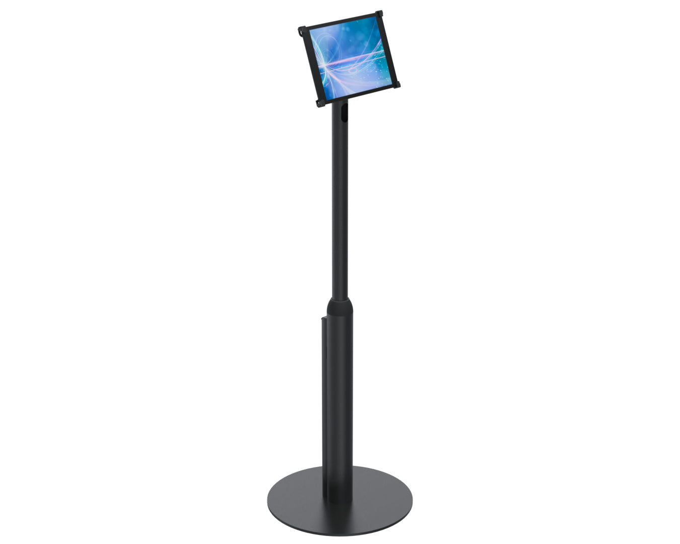 Ergonomic Solutions SpacePole – Verstellbarer Bodenständer, Weiss, für VESA 75/100