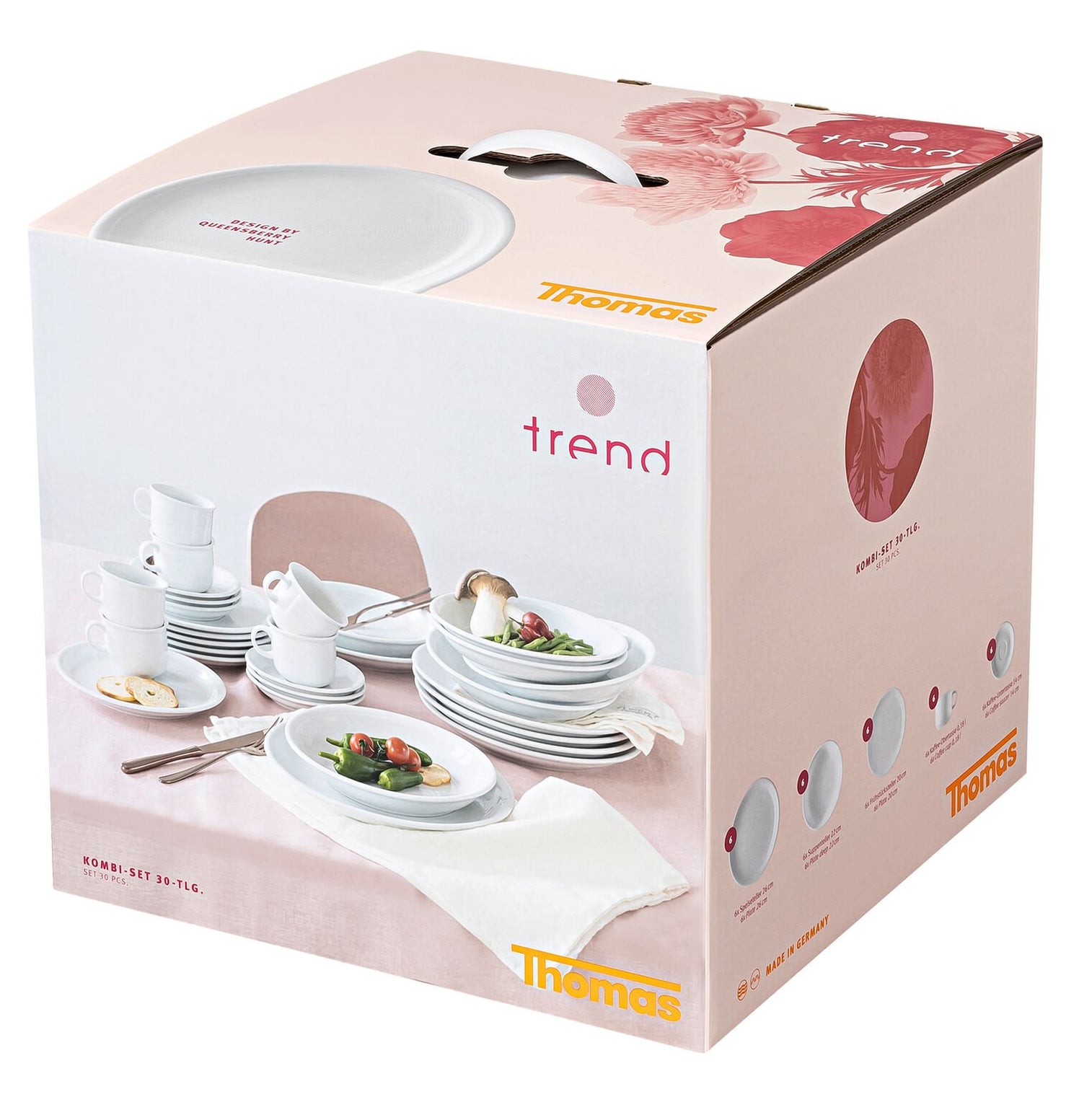 Thomas Geschirrset Trend – 30-teiliges Set, Speiseteller Ø 26 cm, Porzellan, spülmaschinenfest