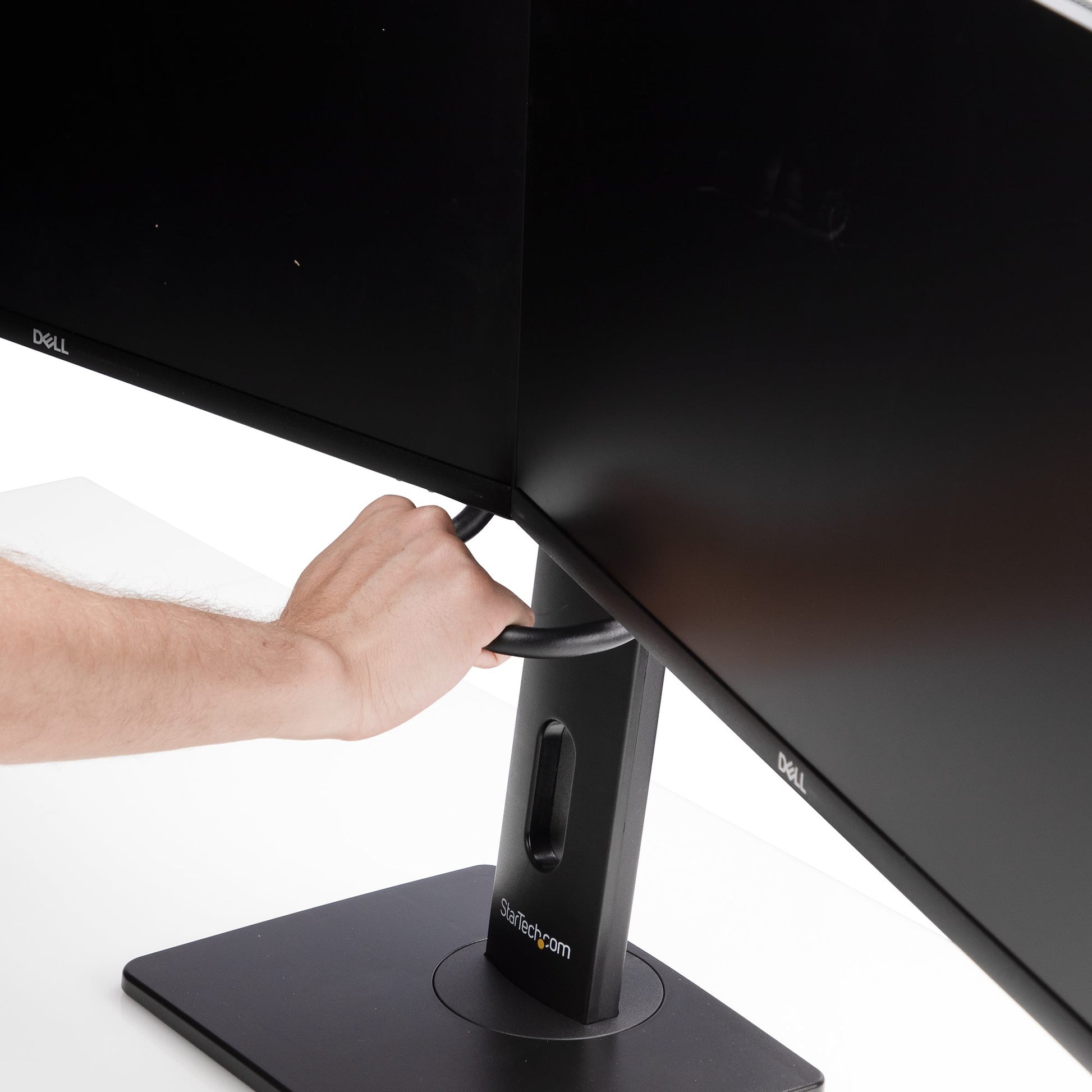 StarTech.com CROSSBAR – Monitorhalterung, Dual, Standfuss, bis 27"