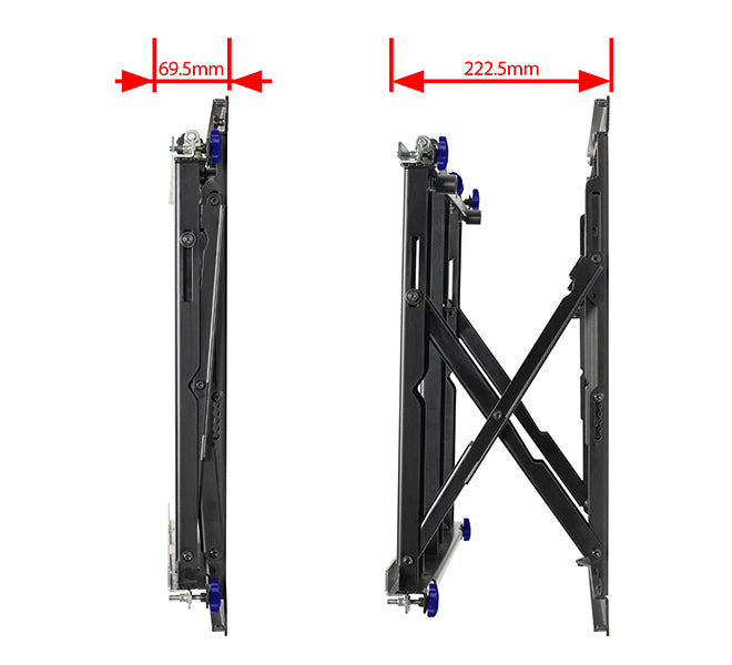 B-Tech Videowand-Stand, ausziehbar, ultraflach, VESA 600×400