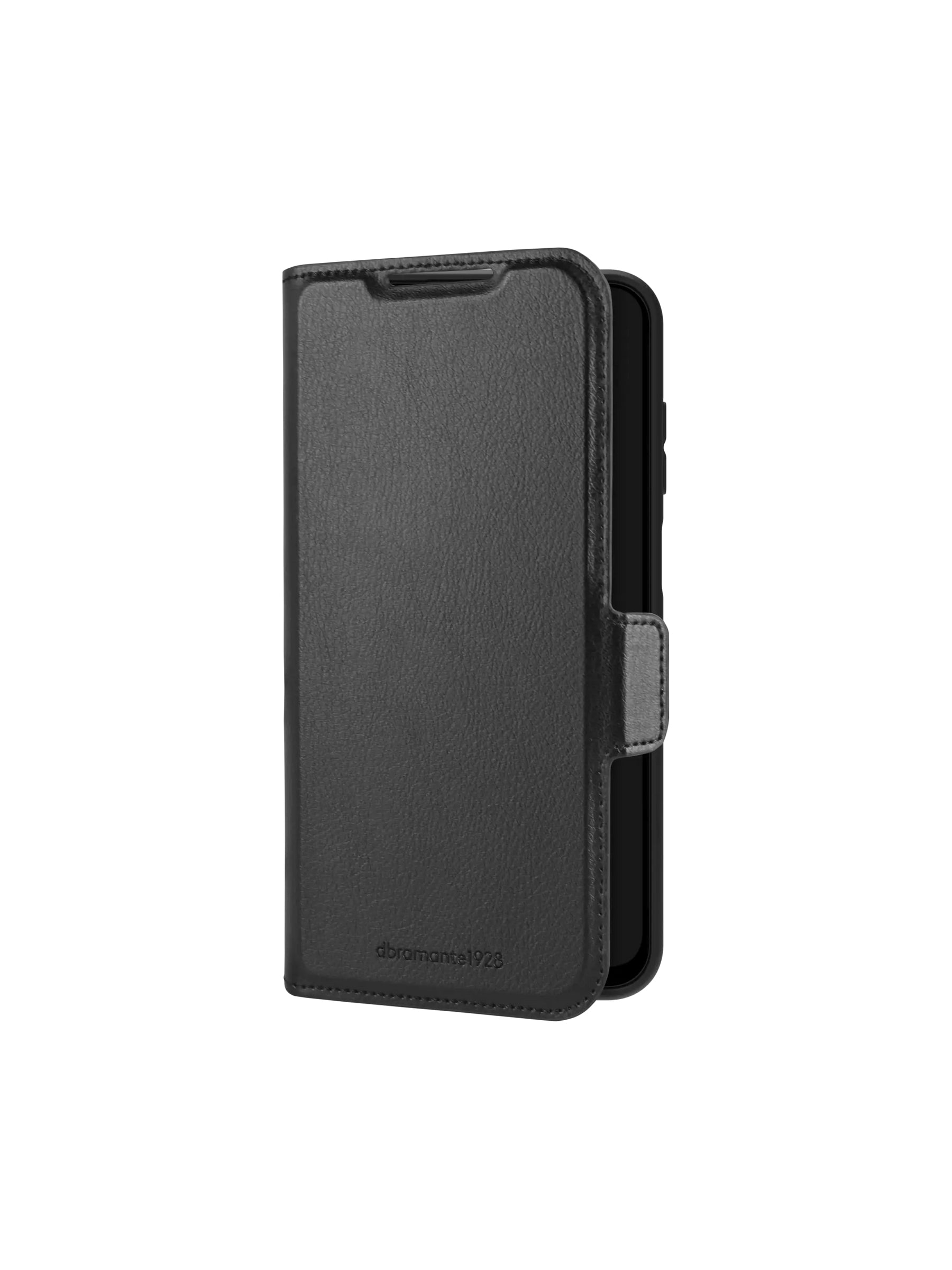 dbramante1928 Oslo Pro Wallethülle – für Samsung Galaxy A25 5G, 3 Kartenfächer, Leder+Kunststoff, Schwarz