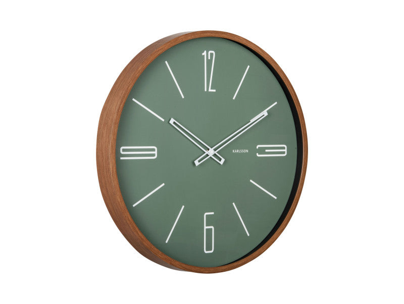 Karlsson Marcado Wanduhr – Analog, Ø 50,8 cm, Grün, Kunststoff