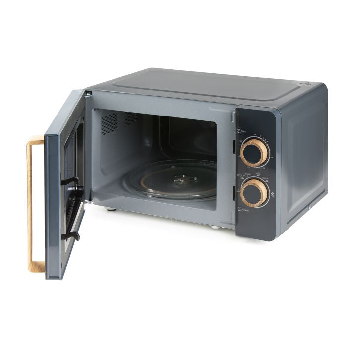 Domo Solo-Mikrowelle DO3320 – 20 l – 700 W – schwarz/holz