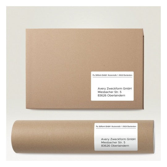 Avery 6138 – Etiketten A4 105 × 74 mm – Papier, weiss – Laser/Inkjet – 8 pro Blatt, 30 Blätter