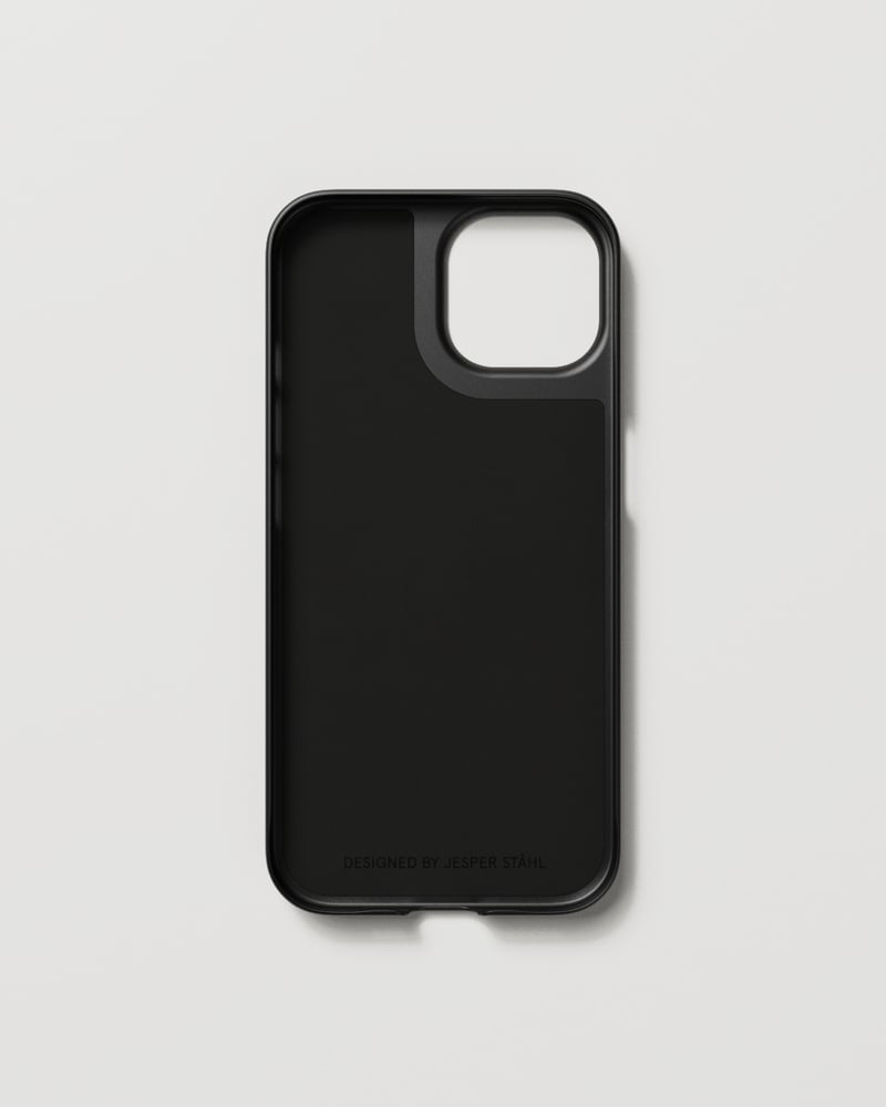 NUDIENT Thin Case Backcover – für Apple iPhone 15, MagSafe, Recycling-Kunststoff, Schwarz