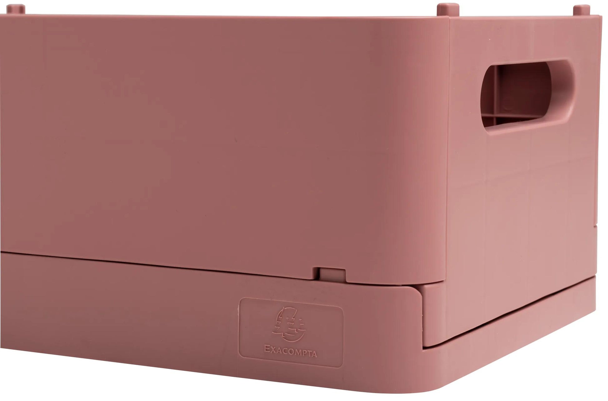 Exacompta Aufbewahrungsbox – Polypropylen – Rosa (stapelbar, mit Griffmulden) – 276 × 120 × 188 mm