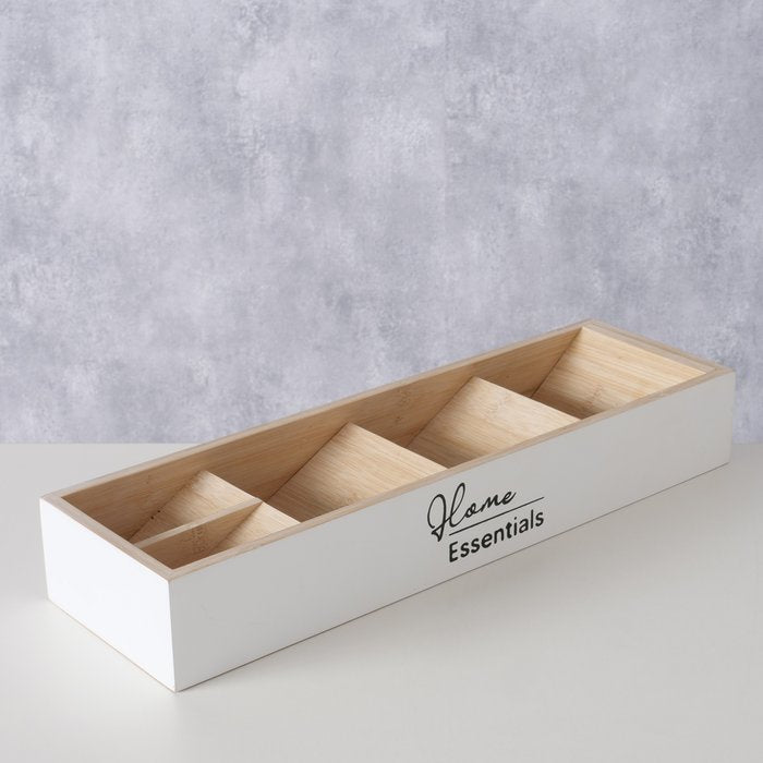 Boltze Aufbewahrungsbox ohne Deckel – Holz – Weiss – 120 × 60 × 120 mm