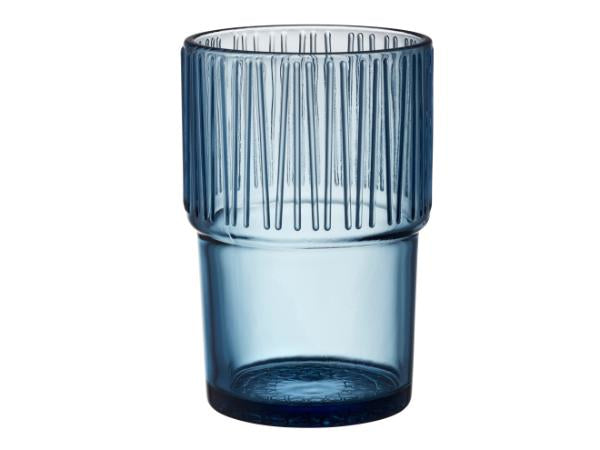 BITZ Latte Macchiato Glas – 4er Set, 380 ml, H 12,5 cm, Glas, Blau, spülmaschinenfest