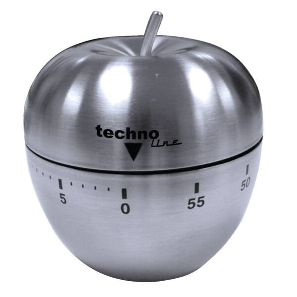 Technoline KZW III Kurzzeitwecker – Analog, 6,3 × 7,1 × 6,3 cm, silber, Metall