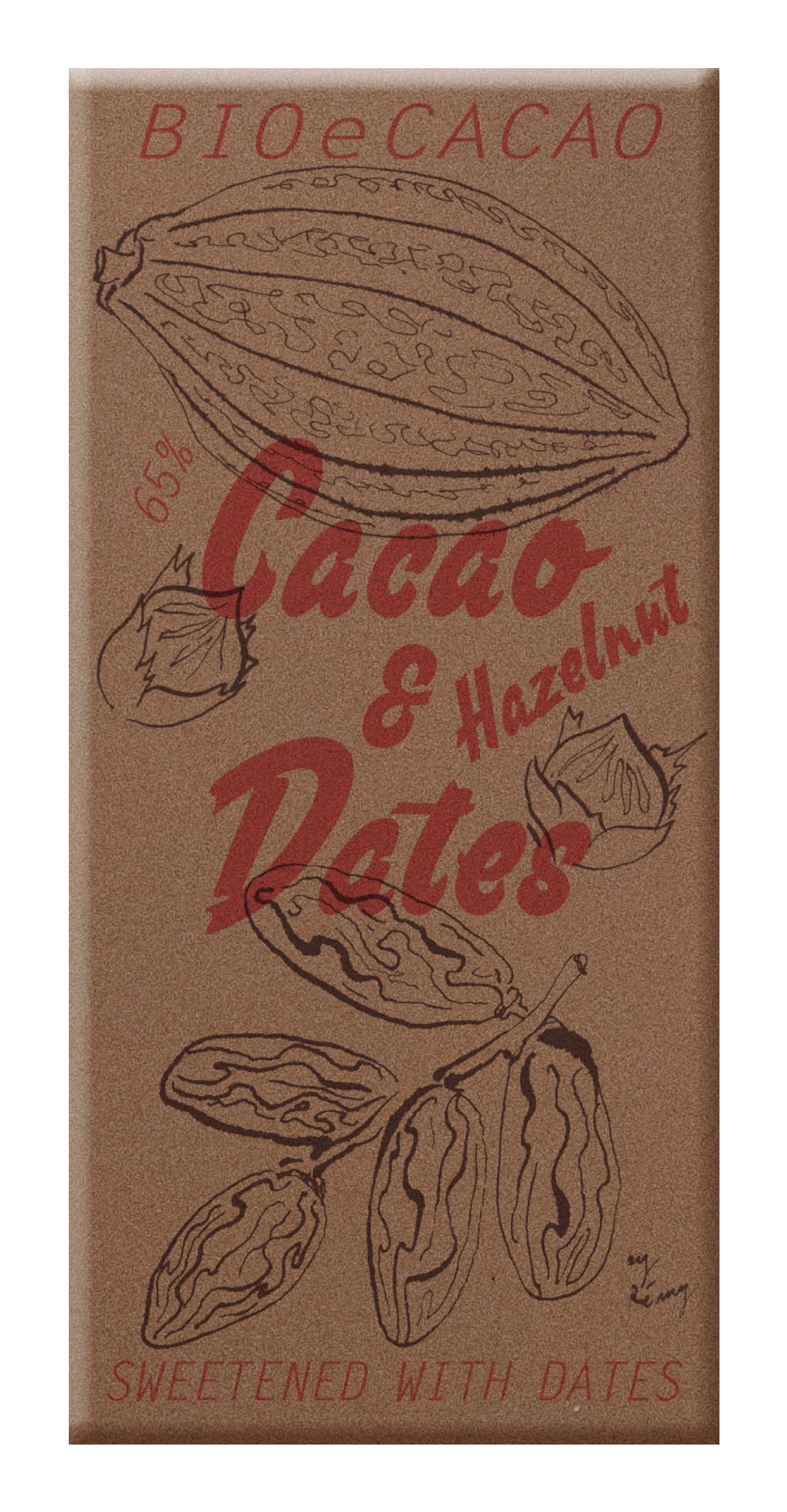 BioeCacao Dattelschokolade Haselnuss, bio, vegan – 90 g
