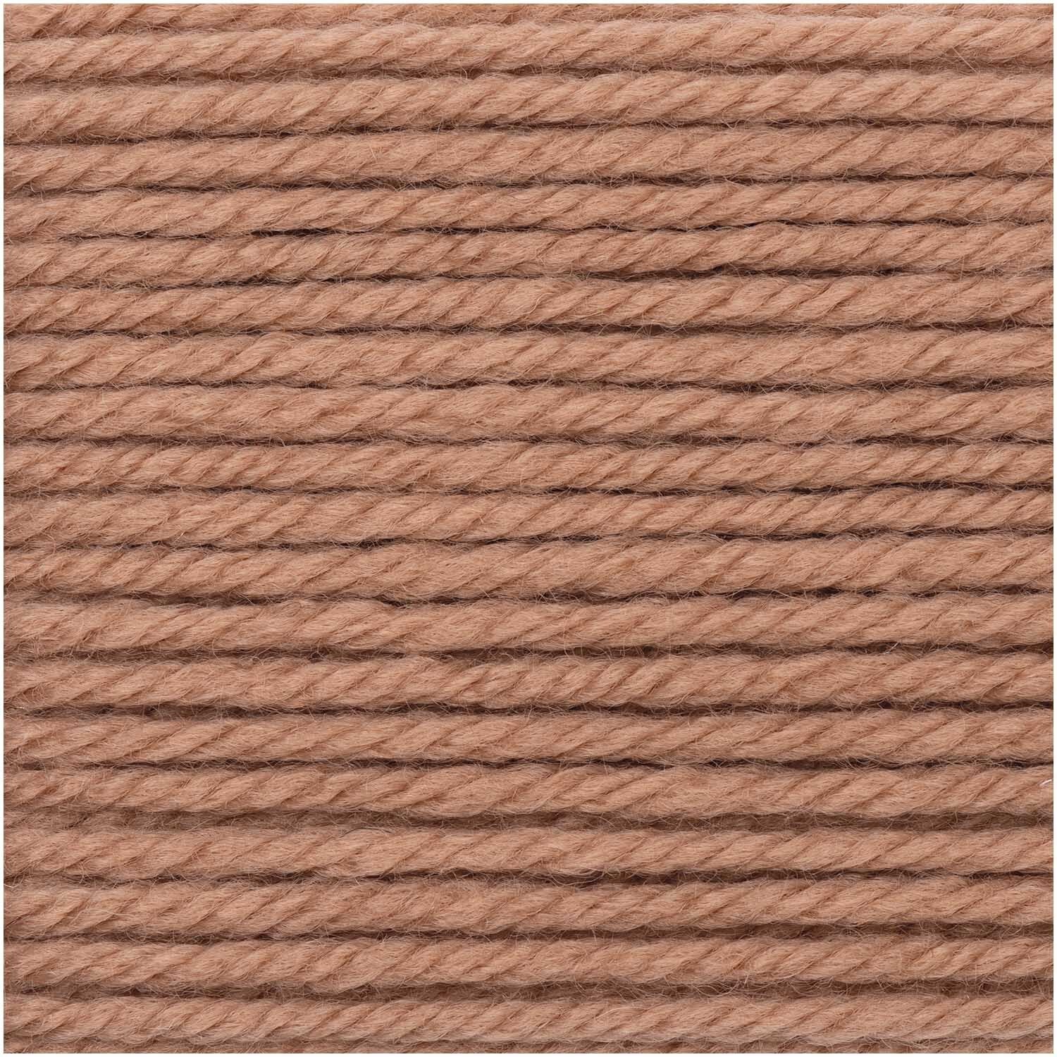Rico Design Essentials Mega Wool Chunky Wolle Altrosa – 100 g, 125 m, Nadel 6 mm, 55% Schurwolle/45% Polyacryl