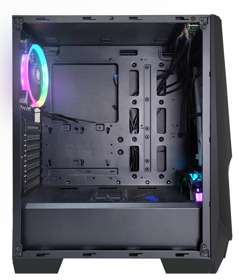Xilence Xilent Blast X505.ARGB – PC-Gehäuse (Midi-Tower), Schwarz, 2×ARGB Lüfter, 2×USB 3.0, GPU bis 315 mm