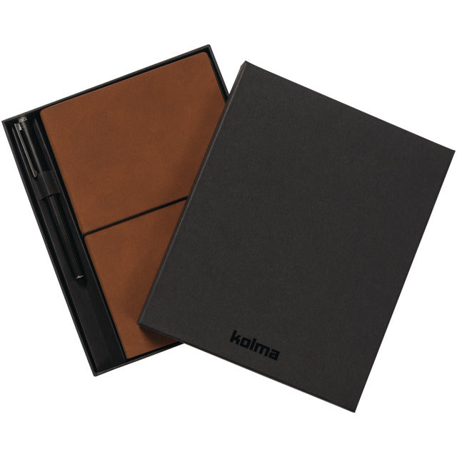 Kolma Notizbuch – A5 – punktiert/blanko – 224 Seiten – 80 g/m² – Hardcover, Gummiband, vegan – schwarz/olive