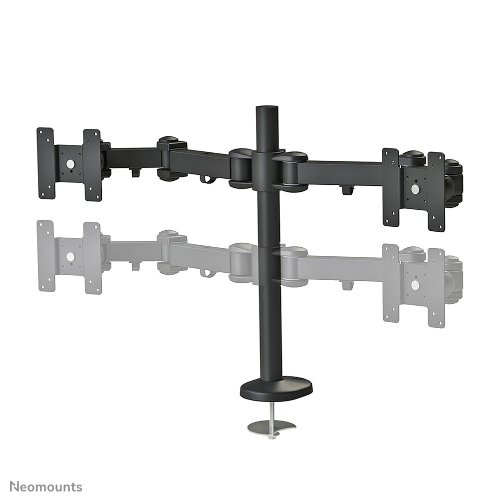 Neomounts Monitorarm, Dual, Tischdurchführung, bis 27", VESA 75 × 75/100 × 100 mm, 8 kg