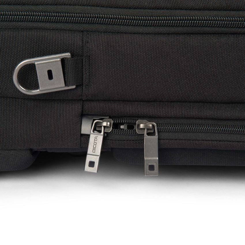 DICOTA Notebook-Rucksack bis 16" – abschliessbar, aus recycelten Materialien – Schwarz