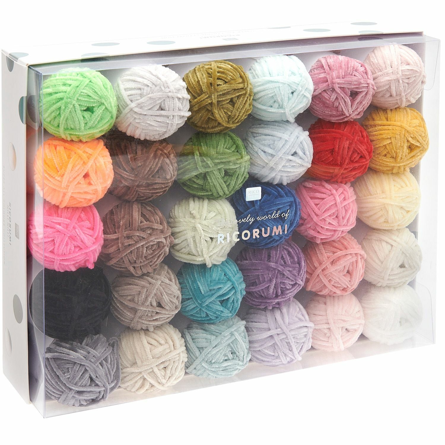 Rico Design Ricorumi-Set – Polyester, 65 m, mehrfarbig, 30 Stück