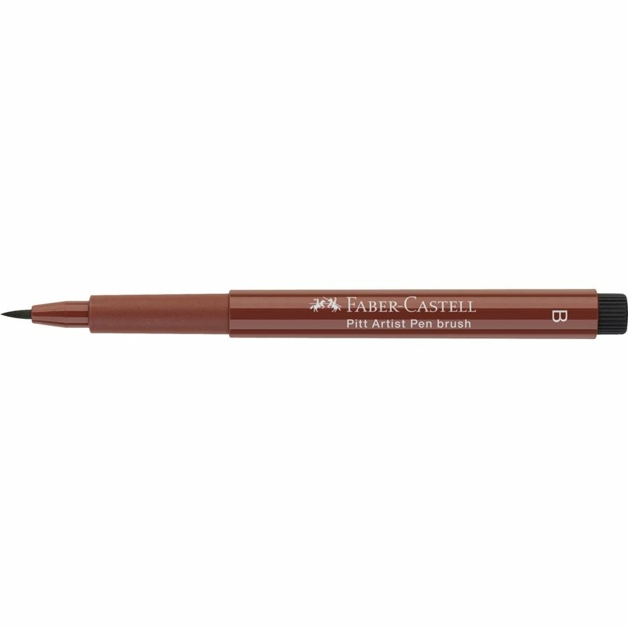 Faber-Castell Pitt Artist Pen Brush – Pinselspitze, 2,5 mm, pigmentiert, wasserfest, Caput Mortuum