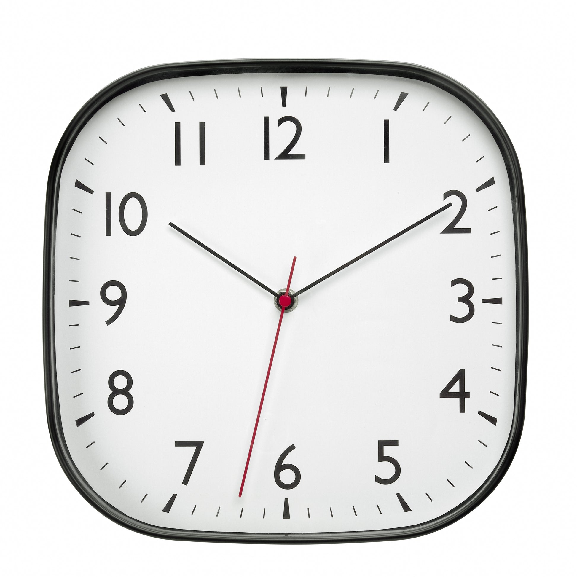 TFA-Dostmann Wanduhr – Analog, 27,9 × 27,9 × 4,9 cm, Schwarz, Kunststoff
