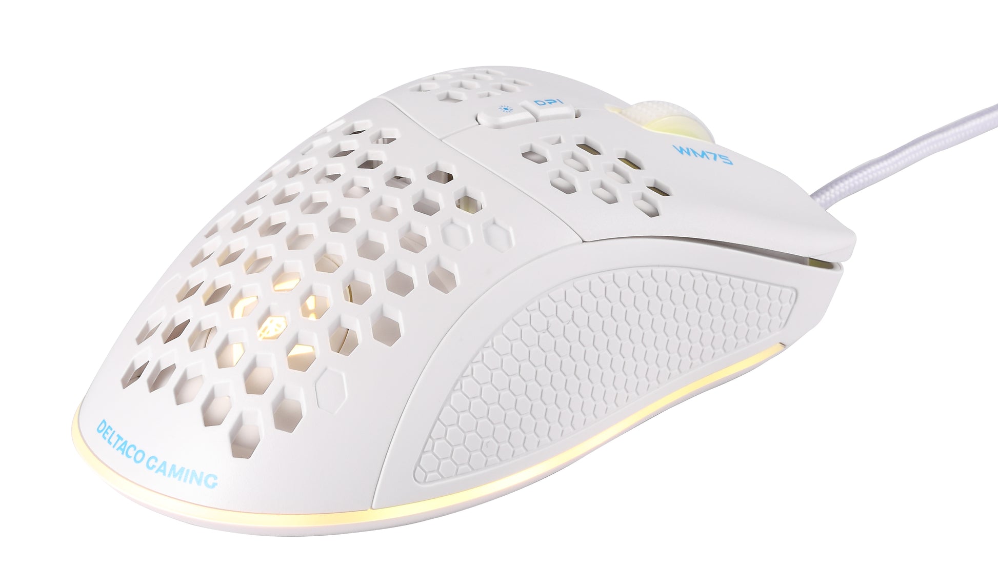 Deltaco Gaming GAM-108-W – Gaming-Maus – Kabelgebunden (USB-A), 6400 DPI, RGB-Beleuchtung, rechts