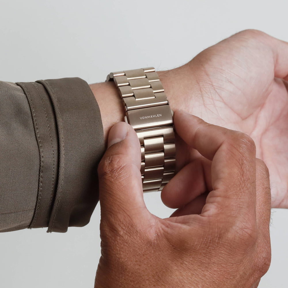 Vonmählen Link Bracelet2 – Armband – für Apple Watch 40/41/42 mm, Champagne, One Size, Edelstahl