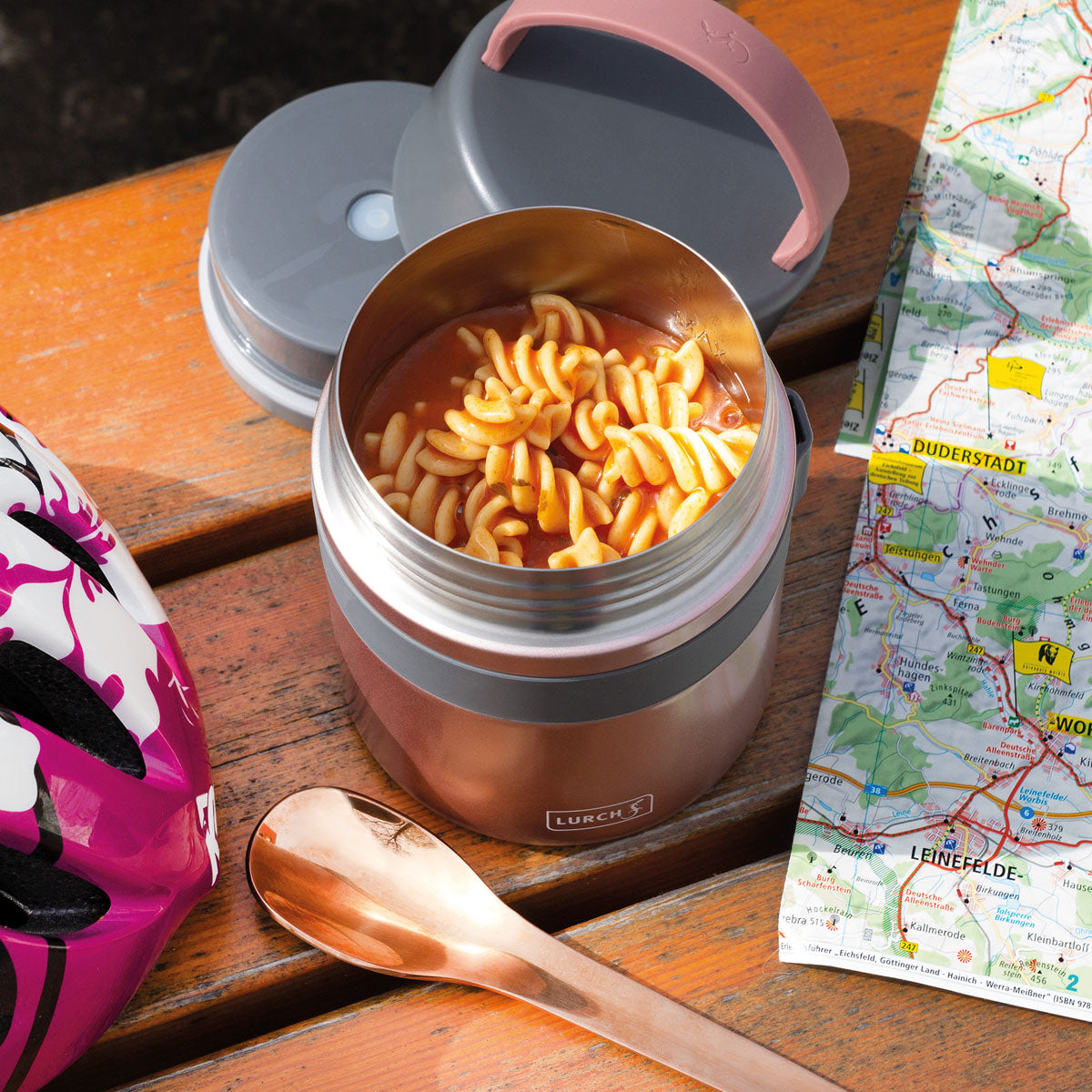 Lurch Iso-Pot 2.0 – Lunchbox 500 ml, Ø 11 × 14 cm, Edelstahl, Roségold, isoliert