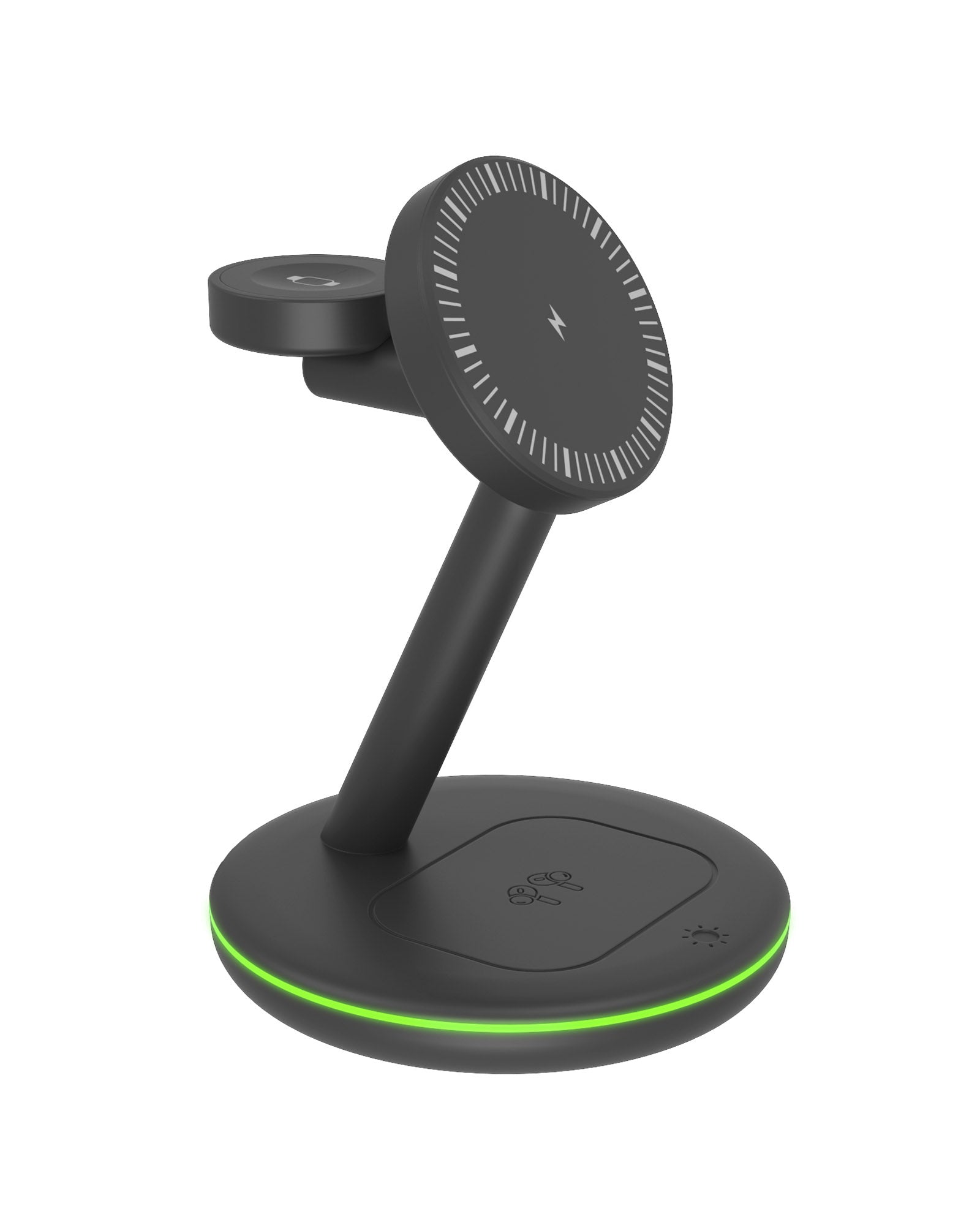ICY BOX IBSH102CH 3-in-1 Kabelloses Ladegerät 10 W – Qi – für iPhone, Apple Watch, AirPods