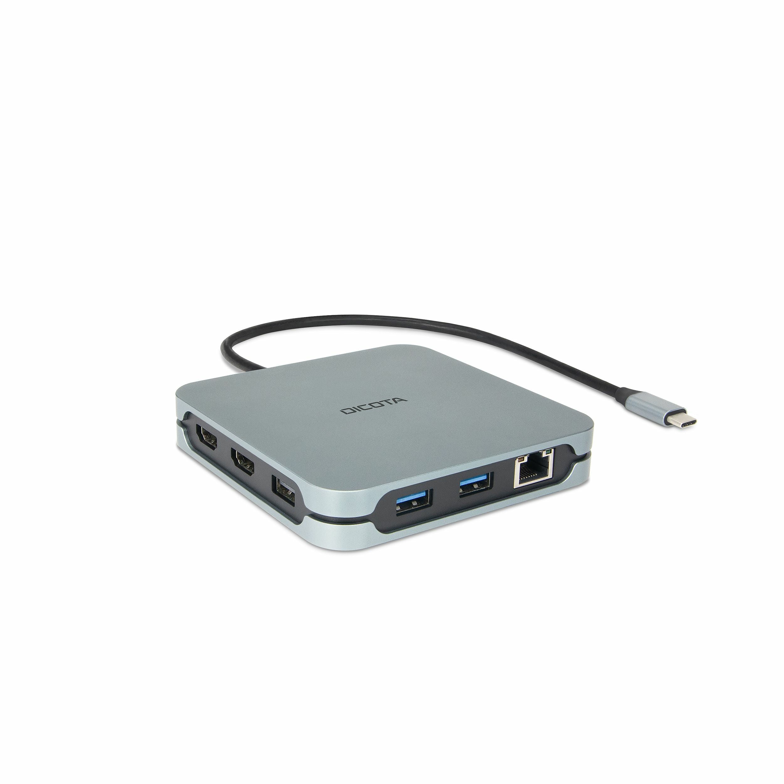 DICOTA D32057 Dockingstation – USB-C, 2× HDMI, 5× USB-A, 1× USB-C, 100 W PD, 2,5GbE, für Windows/Mac/ChromeOS